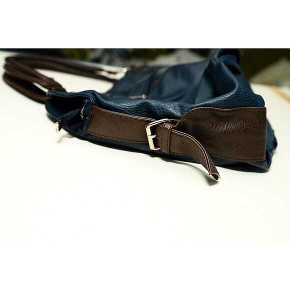 Handbag Blue purse pocket book shoulder - Picture 9 of 14